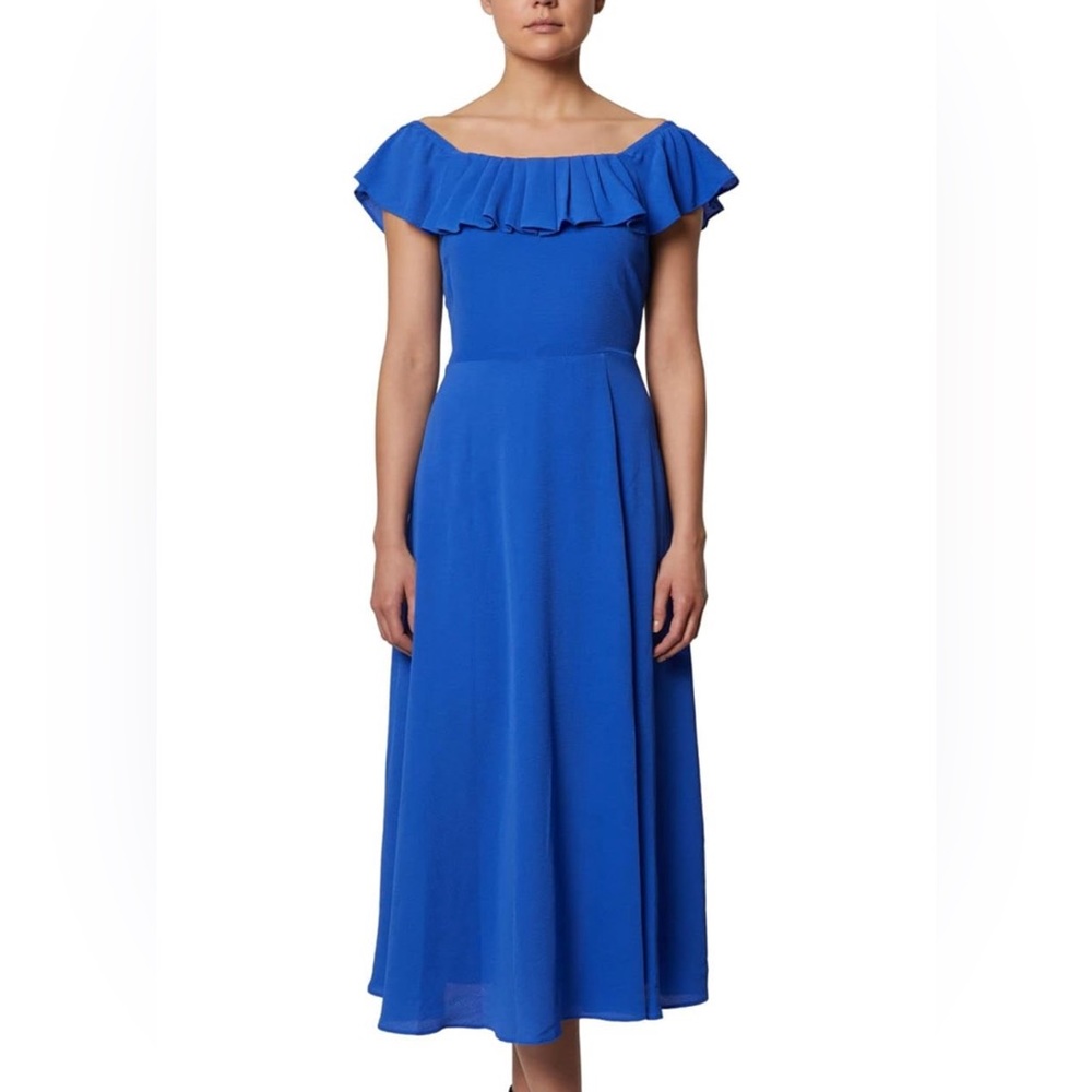 bcbgenerations Blue long ruffle dress #19